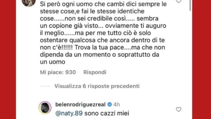 Belen polemica sul Web