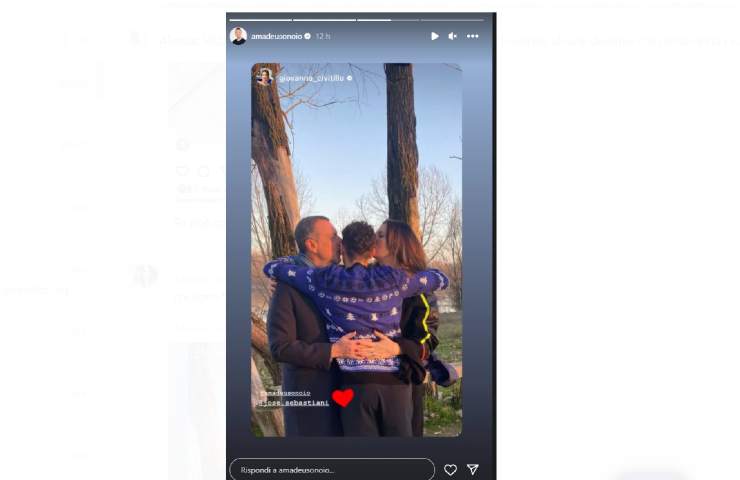 Amadeus, Giovanna Civitillo e Josè: l'abbraccio in famiglia su IG è dolcissimo 