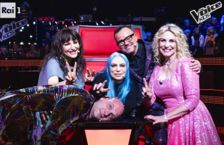 conduttrice e giudici The Voice Kids