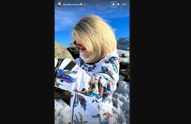 Michelle Hunziker sulla neve