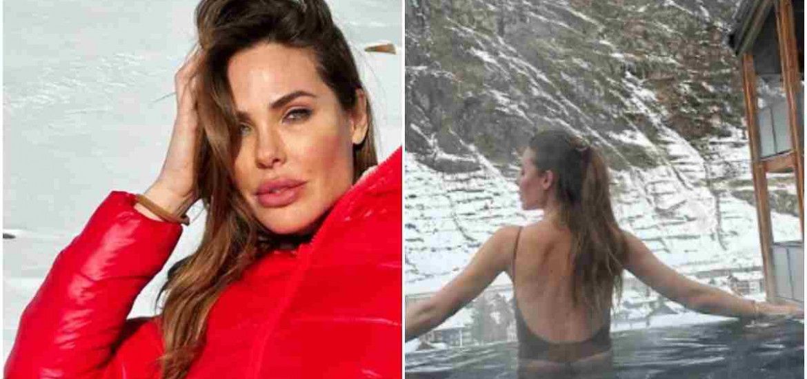 Ilary Blasi e la sua vacanza sulla neve in Svizzera