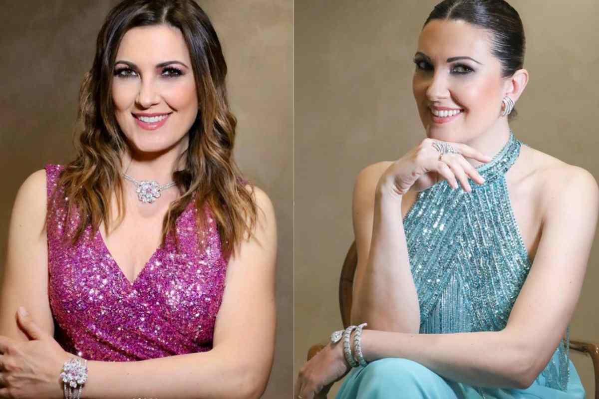 Alcuni look di Giovanna Civitillo a Sanremo.