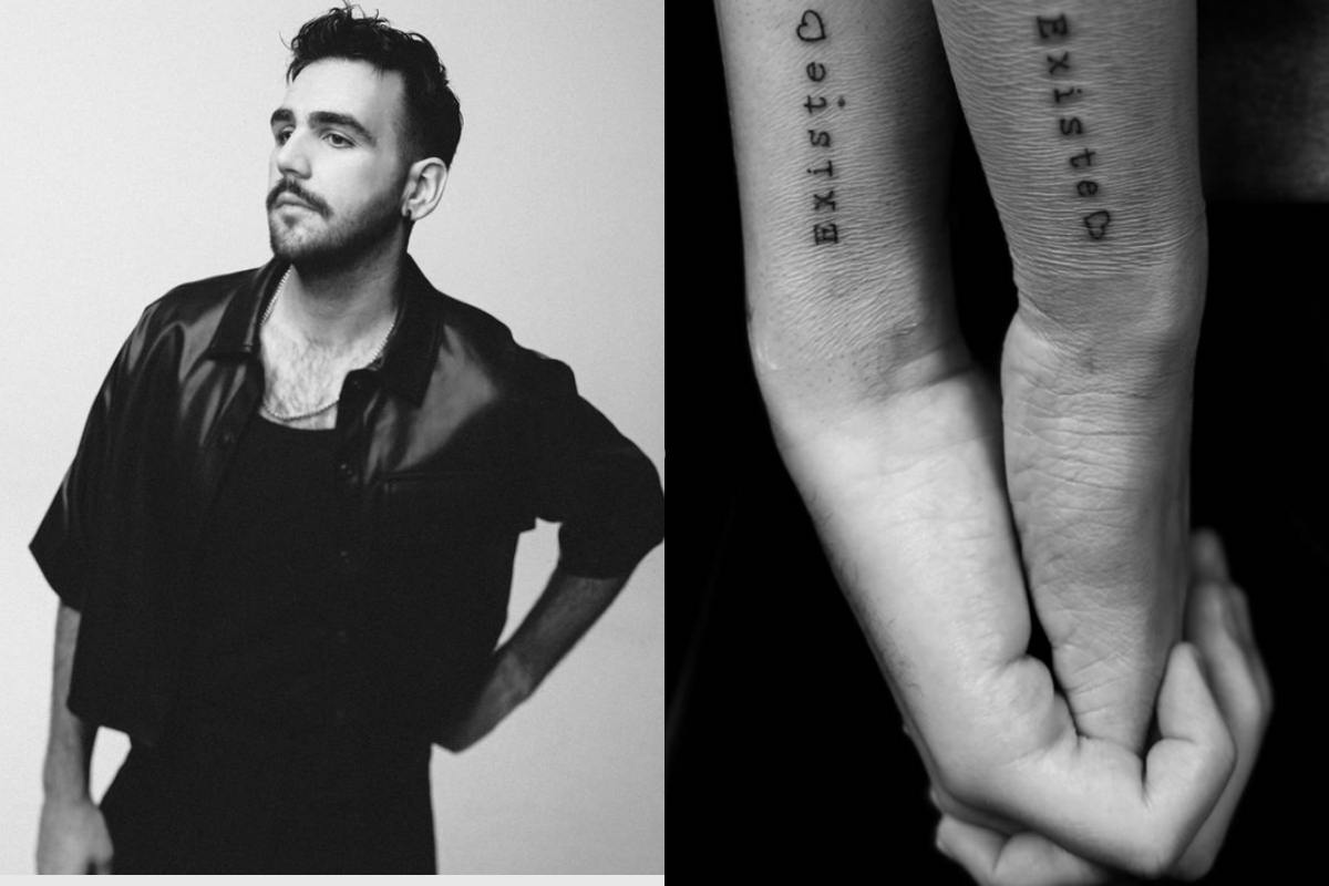 Ignazio Boschetto e il tatuaggio fatto con la fidanzata.