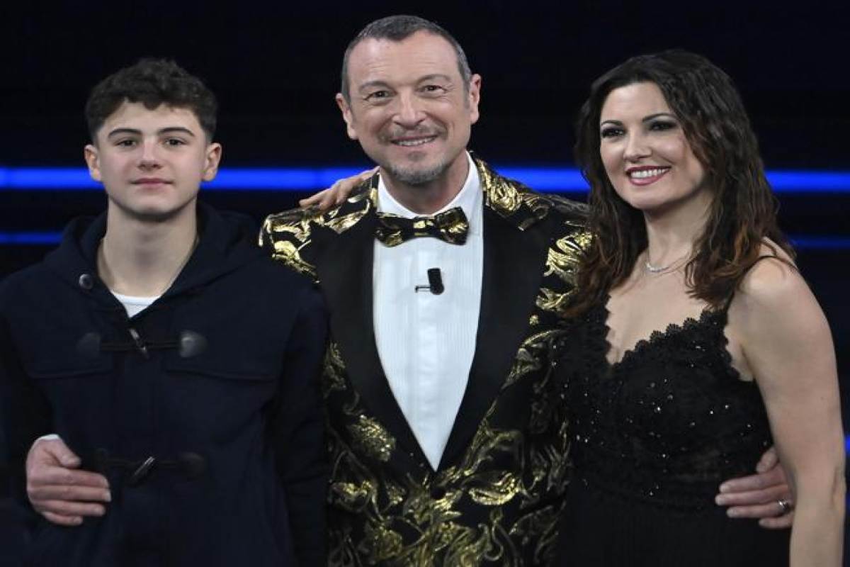 Amadeus, Giovanna Civitillo e il figlio José. 