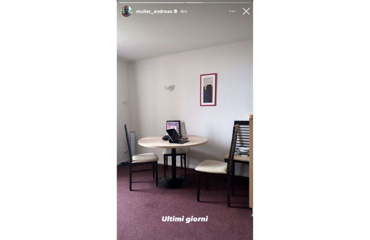 Andreas Muller storia IG annuncio preoccupante