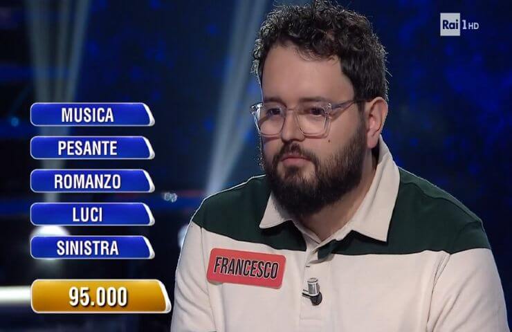 Francesco, concorrente de "L'Eredità".