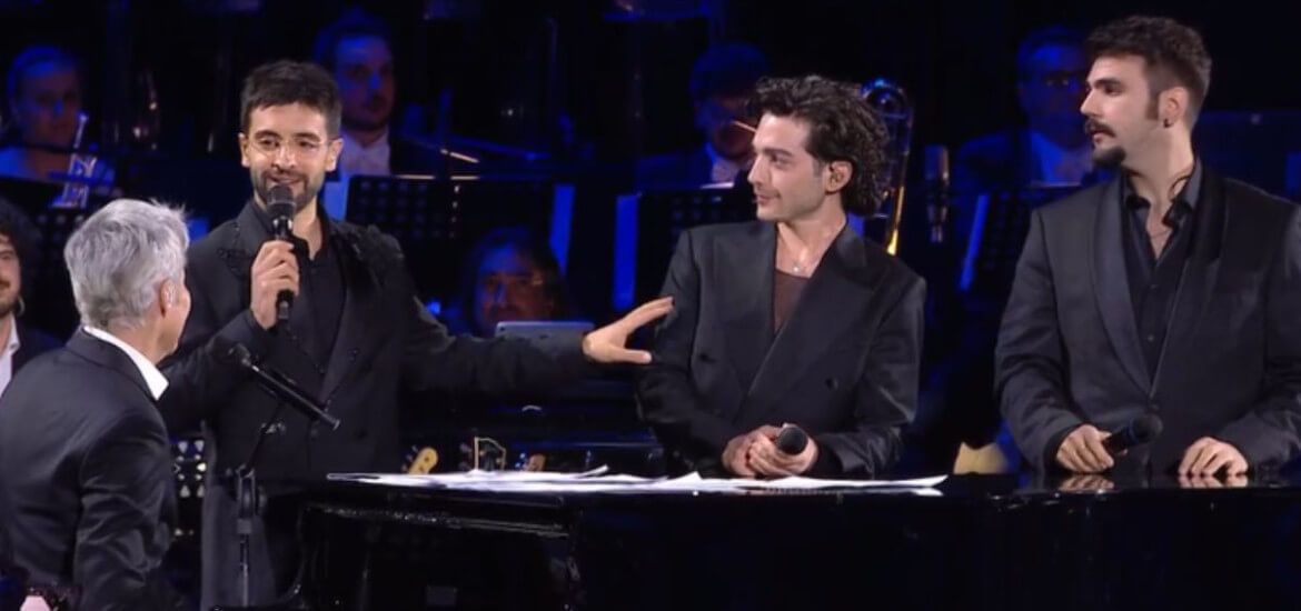 Il Volo a "Tutti per Uno" con Claudio Baglioni.