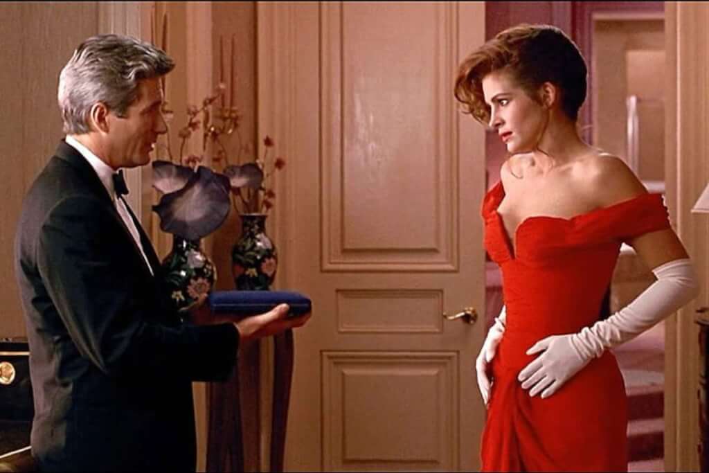 Julia Roberts e Richard Gere in Pretty Woman.