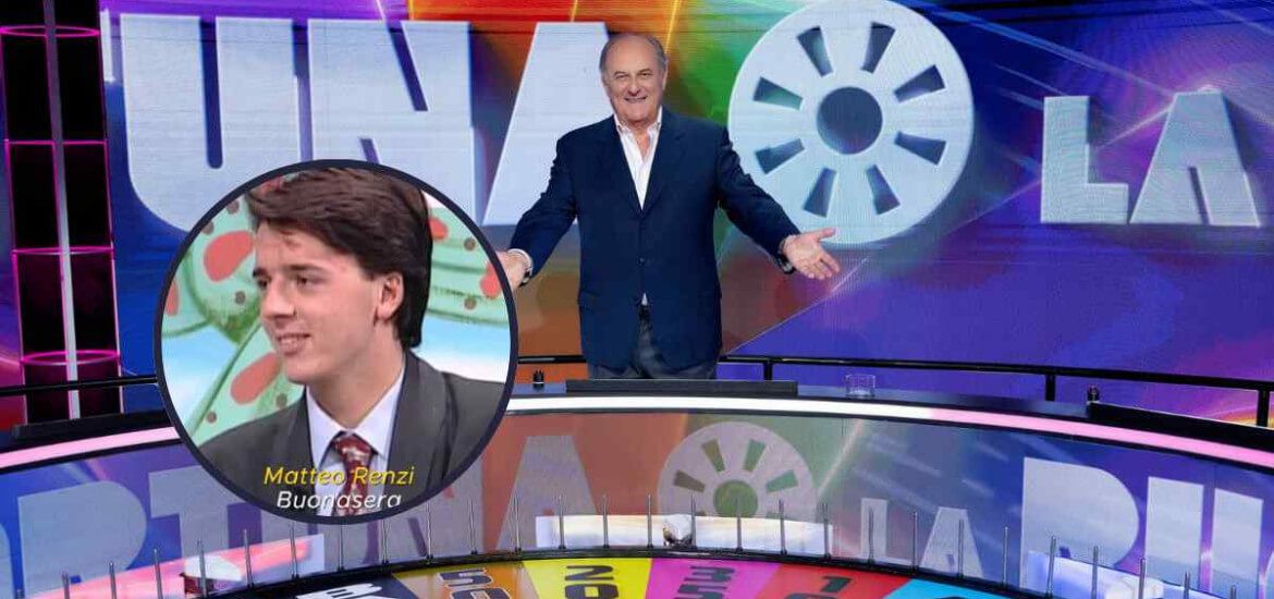 Gerry Scotti e Matteo Renzi da giovane a "La Ruota della Fortuna".