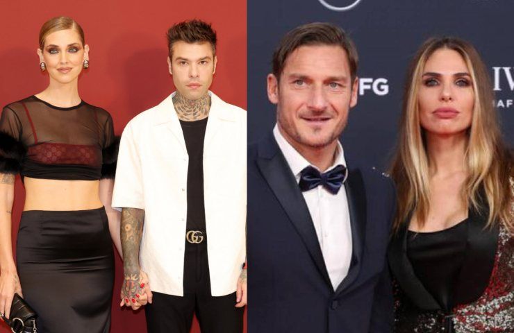 Fedez e Chiara Ferragni, Francesco Totti e Ilary Blasi.