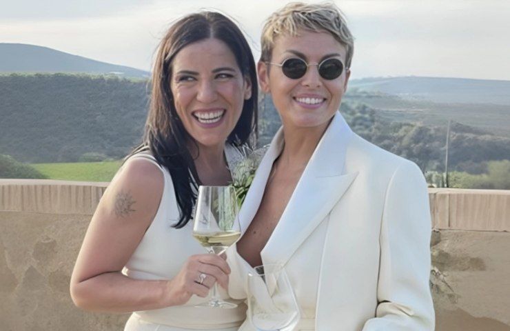 Francesca Pascale e Paola Turci al loro matrimonio.