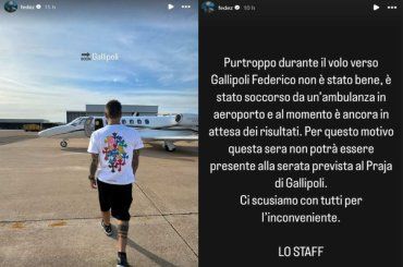 Come sta Fedez dopo il malore in volo verso la Puglia