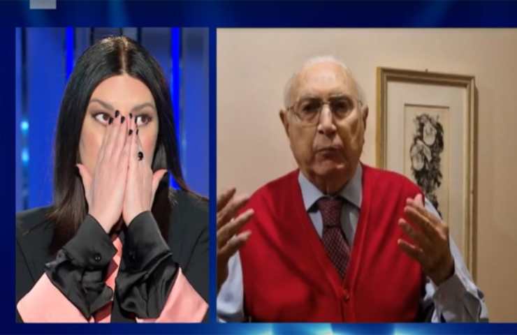 Laura Pausini commossa di fronte a Pippo Baudo