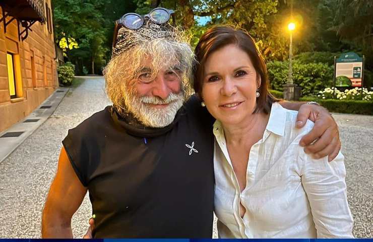 Mauro Corona e Bianca Berlinguer